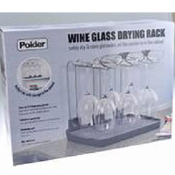 Polder Kitchen New Polder Wine Glass Drying Rack Silver Poshmark
